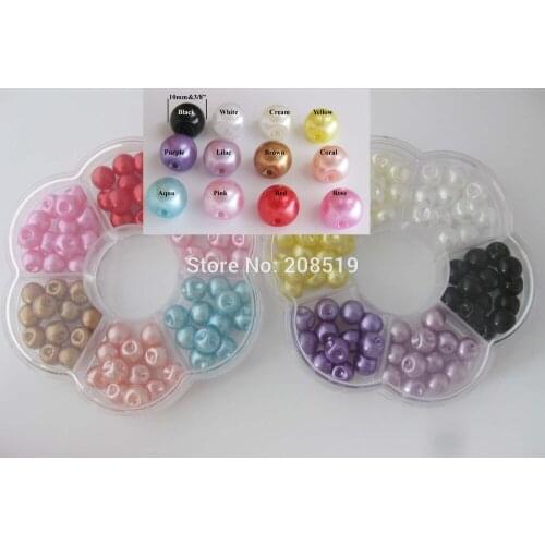NBNOAV Dia 3/8" Colorful Pearl Buttons for wedding Clothes 144pcs/lot 12 colors For choice 10mm Side Hole sewing Botones