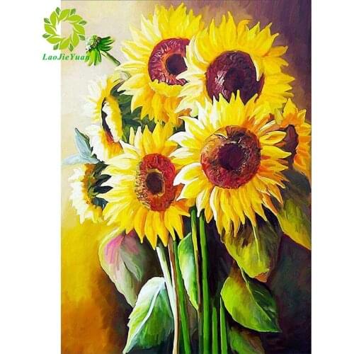 DIY Diamond Painting flower Full Square Sunflowers Diamond Embroidery Sale Cross Stitch Kit Rhinestones home Decoration