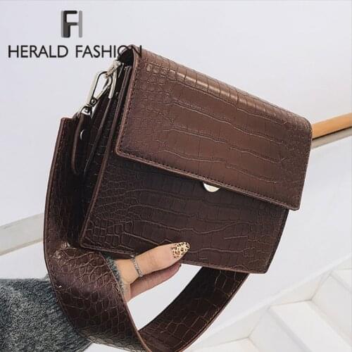 Womens Designer Luxury Handbag 2020 Fashion New High quality PU Leather Women Handbags Crocodile pattern Shoulder Messenger Bag