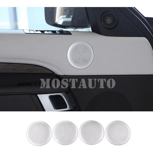For Land Rover Discovery 5 L462 Metal Car Door Speaker Trim Cover 2017-2018 4pcs Car Accessories Interior Car Decor Car Trim