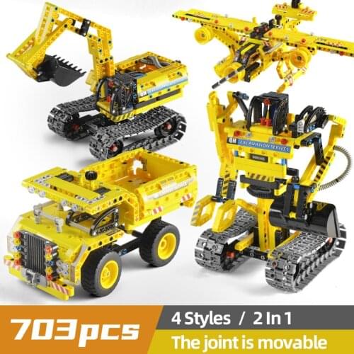 City Engineering Creative Technical Building Block Toy Engineer Growth Dream logoINGlys Technical Bulldozer Crane Children Gift