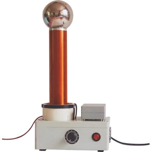 Spark Gap Lightning Simulator High Frequency AC Wireless Transmission Tesla Coil with 15cm Arc - US Plug