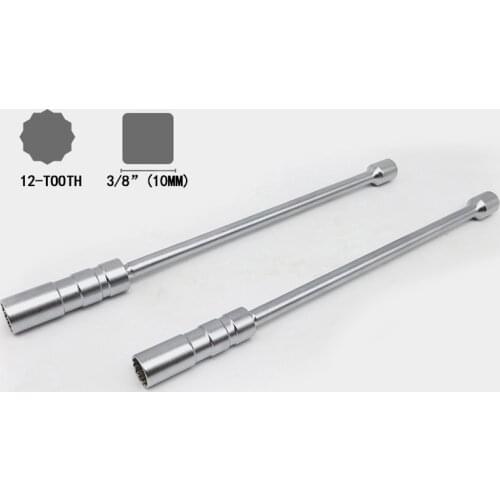 3/8" 14/16mm Magnetic Spark Plug Special Socket with Rod 12-tooth Socket Wrench Head Disassembly Hand Tool Auto Repair Tools