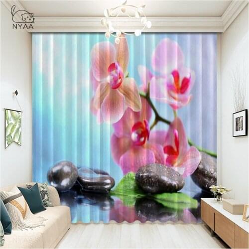 Beautiful Colorful Flower Curtains For Bedroom Children Floral Curtain Chinese-Style Rope Blackout Curtains Green Micro Shading