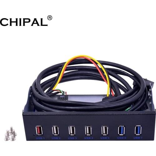 CHIPAL BC 1.2 Rapid Charging 5Gbps 20Pin USB 3.0 Front Panel USB 2.0 USB2.0 USB3.0 HUB Expansion Bracket for PC 5.25'' DVD-ROM