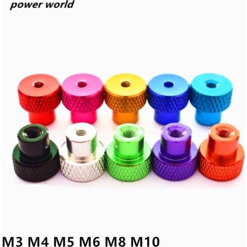 M3 M4 M5 M6 M8 M10 Aluminum knurled thumb nut Hand Tighten FPV RC Models Flange Nut