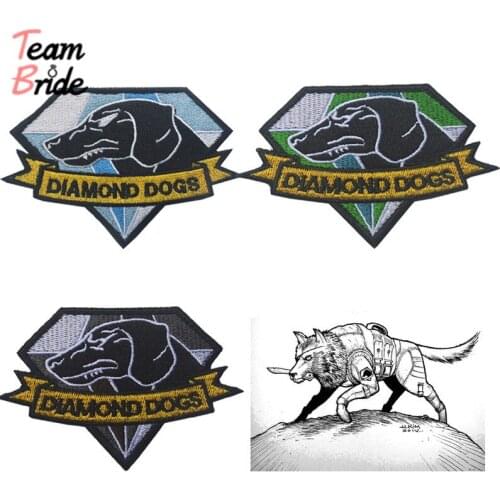 MGS Metal Gear Solid Metal Gear 5 Diamond Dogs Army Embroidery Badge Embroidered Patch Appliques Hook & Loop Emblem Badge