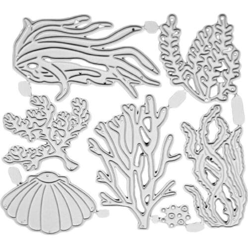 Metal Cutting Dies Seabed Animals Plants For Scrapbooking Embossing DIY Greeting Cards Stencil Paper Craft Handmade Dies Decor