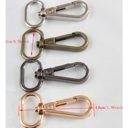 5pcs 4 Sizes Metal Swivel Trigger Lobster Clasp Apparel Sewing Fabric Key Chain Ring Snap Hook Lanyard DIY Craft