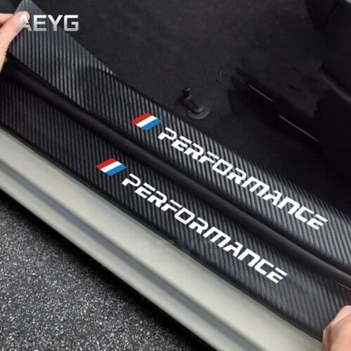 Carbon Fiber Car Door Sill Guard Stickers For BMW E90 E92 E93 F20 F21 F30 F31 F32 F33 F34 F15 F10 F01 F11 F02 G30 M Performance
