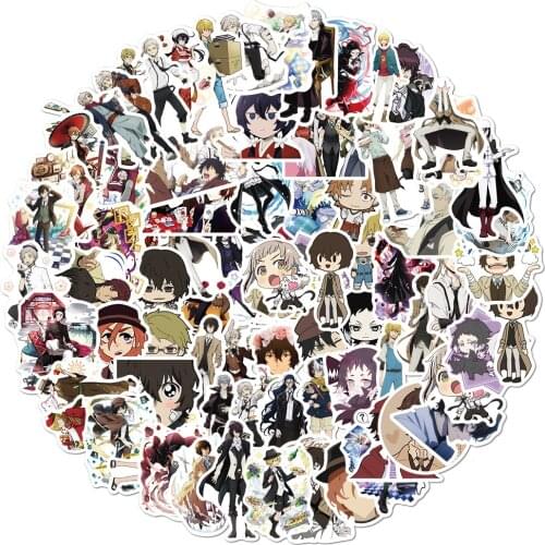 50/100pcs Japanese anime Bungo Stray Dogs Stickers For Motorcycle Notebook Computer Car DIY Childrens Toys Refrigerator Etc