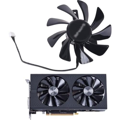 T129215SU RX 570 470D GPU Cooler Video Card Fan for Sapphire Radeon ITX Graphics M2EC