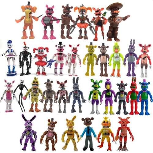 Plastic PVC Freddy Game Action Figure FNAF Figurine Toy Fox Golden Freddy Bear Springtrap Bonnie Collection Gifts