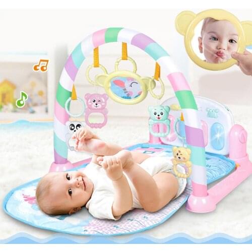 Newborn Baby Hanging Animal Piano Music Rattles Mat Carpet Educational Toy