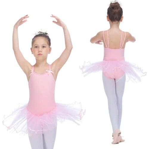 Retail Wholesale Light Pink,Red Cotton/Lycra Double Straps Camisole Leotard Tutu for Performance All Sizes