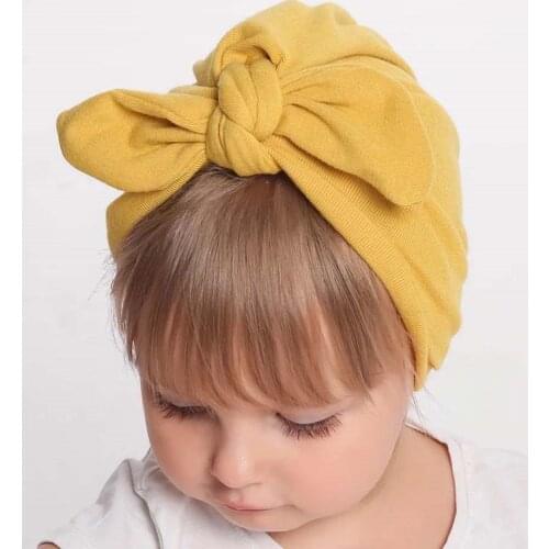 Winter Warm Baby Boy Hat Bow Baby Girl Turban Cap Newborn Photography Props Infant Toddler Beanie Baby Girl Hair Accessories