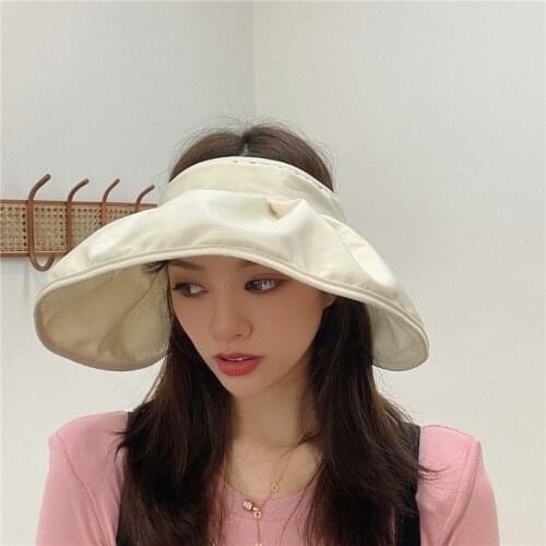 Summer Anti-UV Sun Hats For Women Empty Top Fashion Sun Protection Dual-Use Female Headband Beach Sun Visor Gorros