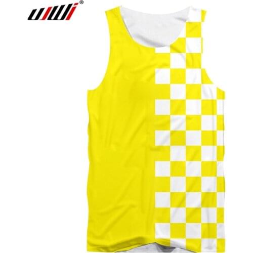 UJWI Summer Casual Shorts Mens Cool Printing Yellow White Checkerboard 3D Mens Hip-hop Plaid Pants Polyester Sports Shorts 5XL