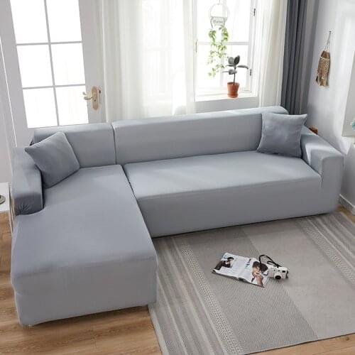 Solid Color Sofa Cover Big Elasticity Stretch Couch Cover Loveseat Sofa Corner Sofa Towel Furniture Cover 1/2/3/4 Seater