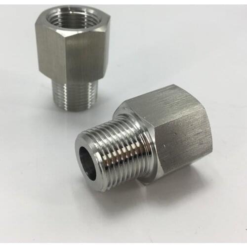 304 stainless steel internal and external thread straight through CNC joint conversion Connector
