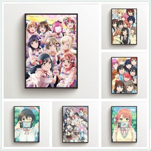 WTQ Canvas Painting Anime Posters Love Live! Nijigasaki High School Idol Club Wall Decor Wall Art Picture Room Decor Home Decor