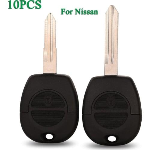 Bilchave 10pcs For Nissan Micra Almera Primera X-Trail Almera Tino 2000 xtrail terrano FOB Remote Car Key Shell Replacement