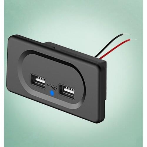 Fast Dual USB Charger Socket Quick Charge 12V - 24V Panel for Motorcycle ATV Boat Car RV Bus Power Adapter Outlet