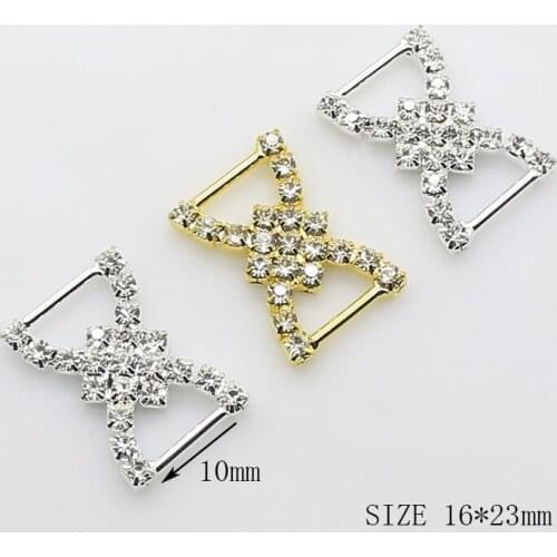 ZMASEY New Rhinestones Buckles 10Pcs/Lot Fashion 16*23mm Jewelry Decoration DIY Handwork Beautiful Accessories
