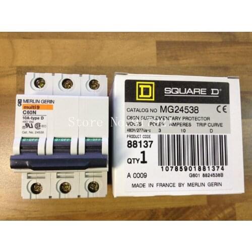 [ZOB] original Multi9 C60N 10A D original France MG 24538 circuit breaker 3P10A --5pcs/lot