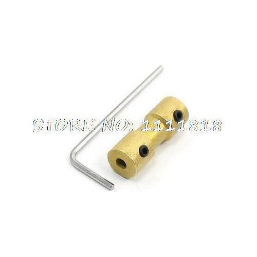 Gold Tone 3.17mm to 5mm Coupler Connector Adapter for RC Model Motor
