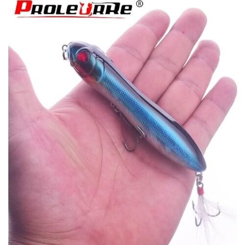 1Pcs 10cm 16g top water pencil wobblers fishing lure surface dog walking whopper plopper popper for outdoor minnows hard bait