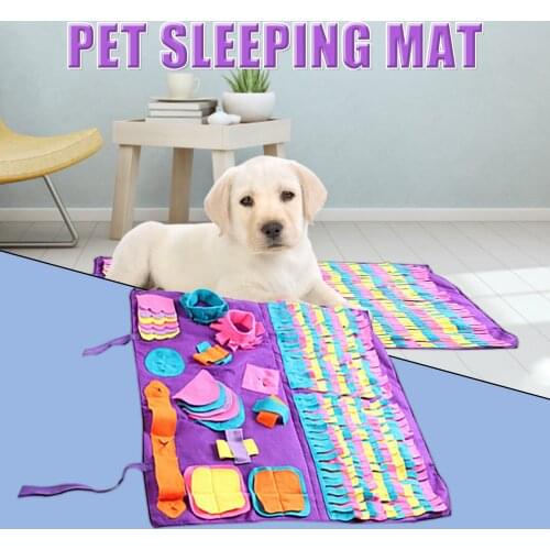 1PC Dog blanket 90x90cm Foldable Sniffing Carpet Dog Large Pet Mat Non-slip Interactive Play Floor Carpet jouet chien w2