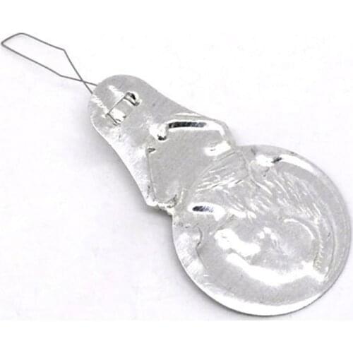 100Pcs Silver Tone Aluminum Bow Wire Needle Threaders Beading Needles Tools & Equipments 41x17mm