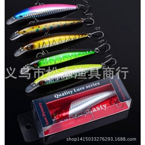 120pcs/lot 4.5"11.5cm classic bait lures Lure 0.49OZ 14g plastic lures bait Minnow with Hooks bait Swimbait Tackle bait DW-1001