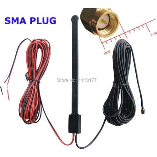 5 METRE Digital ATSC/DVB-T Antennas with EXTRA +12V Amplifier 15dBi (One unit SMA connector/PLUG)