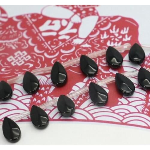 8x14mm Black carnelian Water drop shape loose beads 15" wholesale suitable women jewelry making design gifts