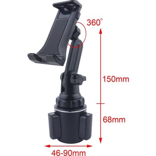 Car Cup Holder Phone Mount, Adjustable Cupholder Cell Phone Cradle with 360