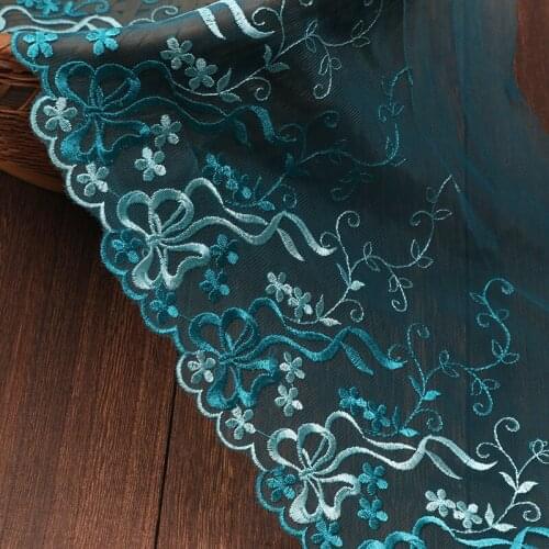 Free Shipping 20 yards/lot Lace Ribbon Tape Lace Trim Fabric DIY Embroidered Net Lace Trim Cord For Sewing Decoration LS019