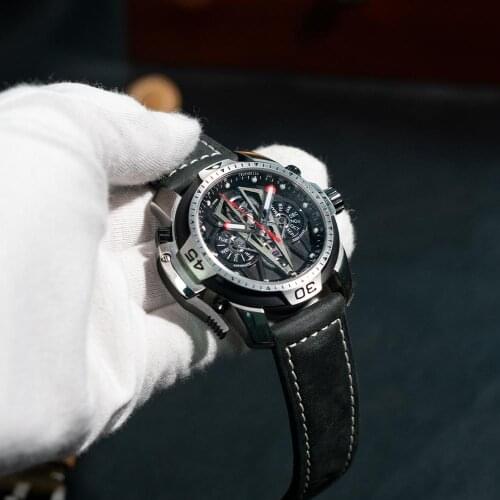 Reef Tiger/RT Top Brand Luxury Famous Male Watch Automatic Mechanical Stainless Waterproof Leather Relogio Masculino RGA3591