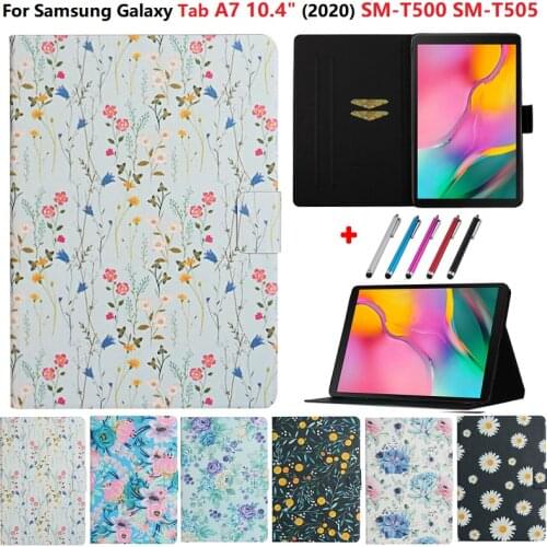 For Samsung Galaxy Tab A7 Case 10.4 2020 Tablet Case SM-T500 SM-T505 Flower for Funda Samsung Tab A7 Cover T500 T505 Women Girl