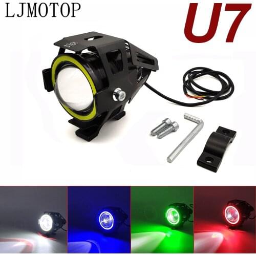 For Yamaha FZ07 09 FZ6 FAZER XSR 700 900 TX125 Adventure 125W Motorcycle Headlight 3000LM Low Beam Flash U7 LED Spotlight