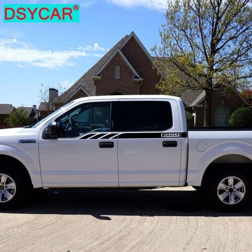 DSYCAR 1Pair Auto Waist Line Car Sticker Vinyl Racing Stripe Decal for Ford F150 Car Accessories Multi Colors Decals