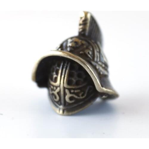 EDC Knife Beads Brass Ninja Warrior Hat Lanyard Bead Paracord Knife EDC Tool DIY Pendant