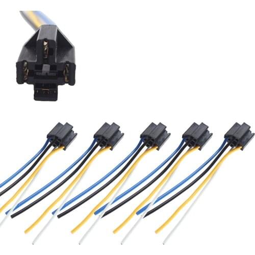 EE support Lot5 DIY Car Motor 12V Volt 40A AMP Duty Relay Harness Socket 4Pin 4 Wire Sales