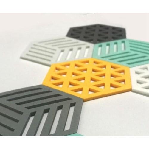 GTBL 8Pcs/Set Kitchen Table Felt Mat Pot Coaster Household Anti-Scalding Nordic Ins Six Side Dishes Plate Tableware Heat-Insulat