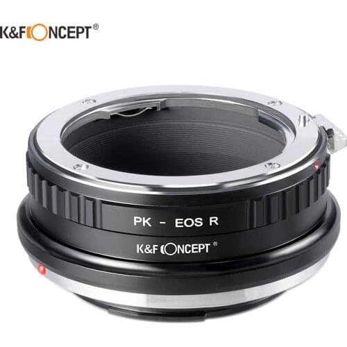 K&F Concept PK to EOS R Mount Lens Adapter with Pentax K Mount Lens and Compatible with Canon EOS R Mount Cameras