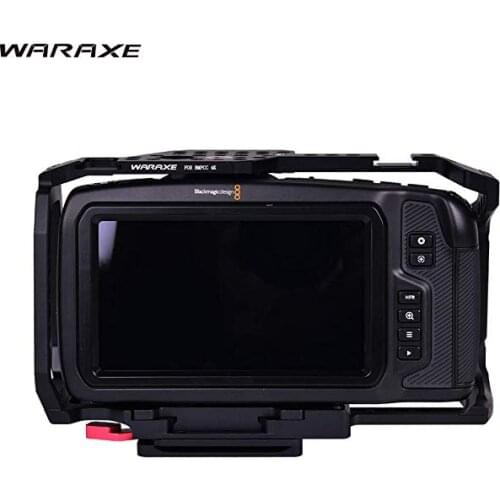 WARAXE BMPCC 4k Cage Built-in QR Plate Fits Arca Swis Full Cage Half Cage for Blackmagic Design Pocket Cinema Camera Accessories