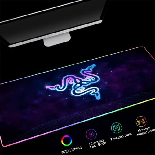 Mouse pad RGB Razer Gaming Accessories Computer Large 900x400 Mousepad Gamer Rubber Carpet With Backlit laptop keyboard desk mat