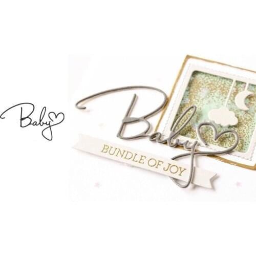 Metal cutting dies baby word cut die mold Scrapbook cards making paper craft knife mould dies new 2019 diecuts