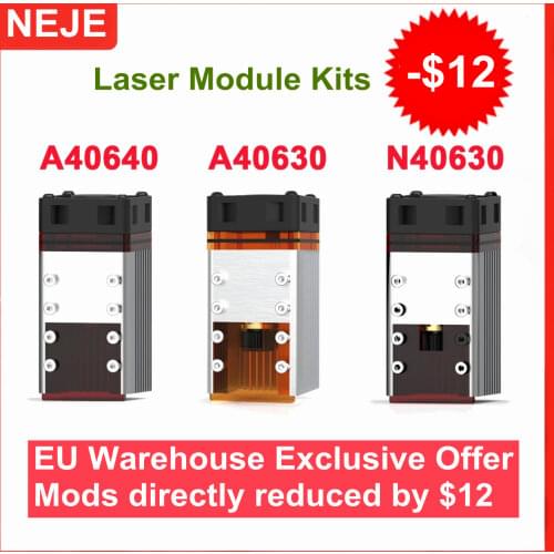 NEJE A40640 80W High Power Laser Module Kits Laser Head Built-in Two Diodes for CNC Laser Engraving Machine Wood Cutting Tool